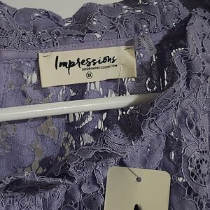 Impressions Lavender Lace Dress